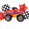 Godan Monster Truck ballonnen boeket | 5-delig Godan Monster Truck ballonnen boeket | 5-delig