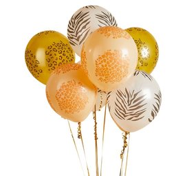 Hootyballoo Safari-Tierdruck-Luftballons | 10er-Pack