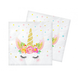 Godan Serviettes de table Licorne Bébé Dorées 33x33cm | 20 pièces