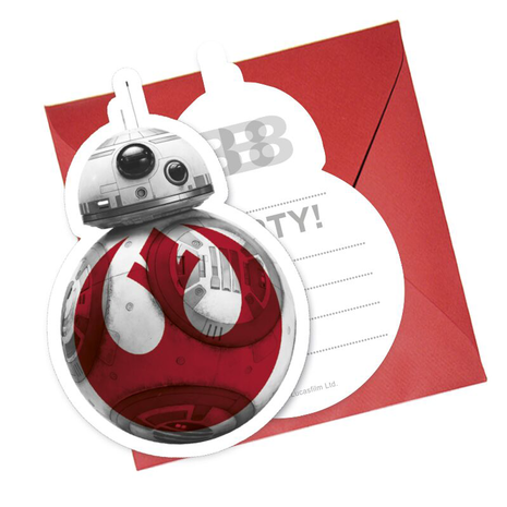 Procos Party Uitnodiging Star Wars 8 | 6 stuks Procos Party Uitnodiging Star Wars 8 | 6 stuks