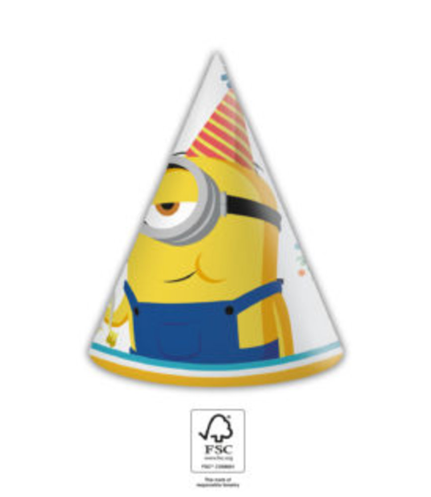 Procos Party Minions The Rise of Gru Hoedjes | 6 stuks Procos Party Minions The Rise of Gru Hoedjes | 6 stuks
