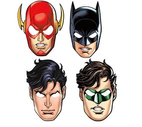 Unique Party Superhero Justice League Masks | 8 pieces