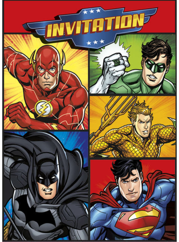 Unique Party Superhero Justice League Invitation | 8 pieces Unique Party Superhero Justice League Invitation | 8 pieces