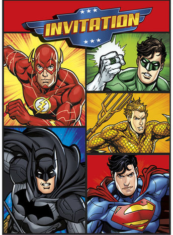 Unique Party Superhero Justice League Invitation | 8 pieces Unique Party Superhero Justice League Invitation | 8 pieces