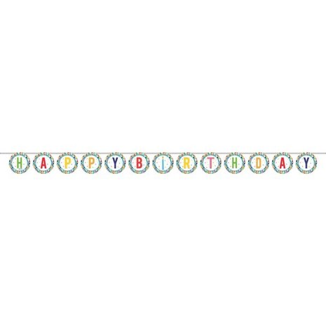 Creative Converting Buchstabengirlande „Alles Gute zum Geburtstag“ | 1,7 Meter