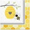 Creative Converting Babyservietten mit Bienenmotiv, 24 x 24 cm | 16 Stück Creative Converting Babyservietten mit Bienenmotiv, 24 x 24 cm | 16 Stück
