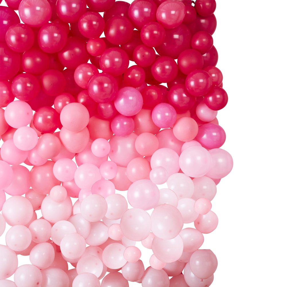 Ginger Ray Rosa Ombré-Ballonwand 200x200cm | pro Set