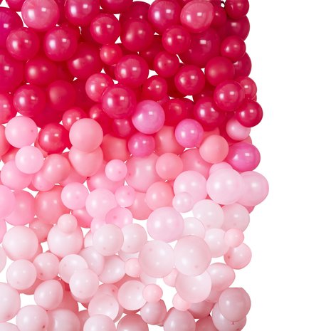 Ginger Ray Rosa Ombré-Ballonwand 200x200cm | pro Set