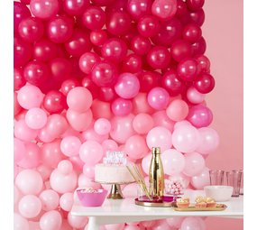 Ginger Ray Rosa Ombré-Ballonwand 200x200cm | pro Set