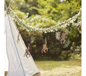 Ginger Ray Guirlande Let's go Wild Monkey 4 mètres | à l'unité