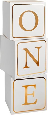 Hootyballoo Letterblokken ONE rosé-goud | 3 stuks Hootyballoo Letterblokken ONE rosé-goud | 3 stuks
