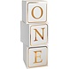 Hootyballoo Blocs de lettres ONE or rose | 3 pièces