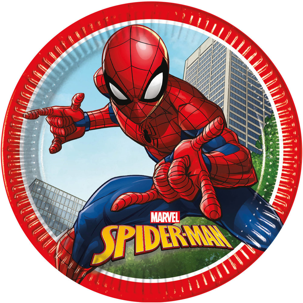 Procos Party Spider-Man Crime Fighter Signs 23cm | 8 pieces