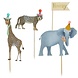 Hootyballoo Décoration de gâteau animaux de la jungle | 4 pièces