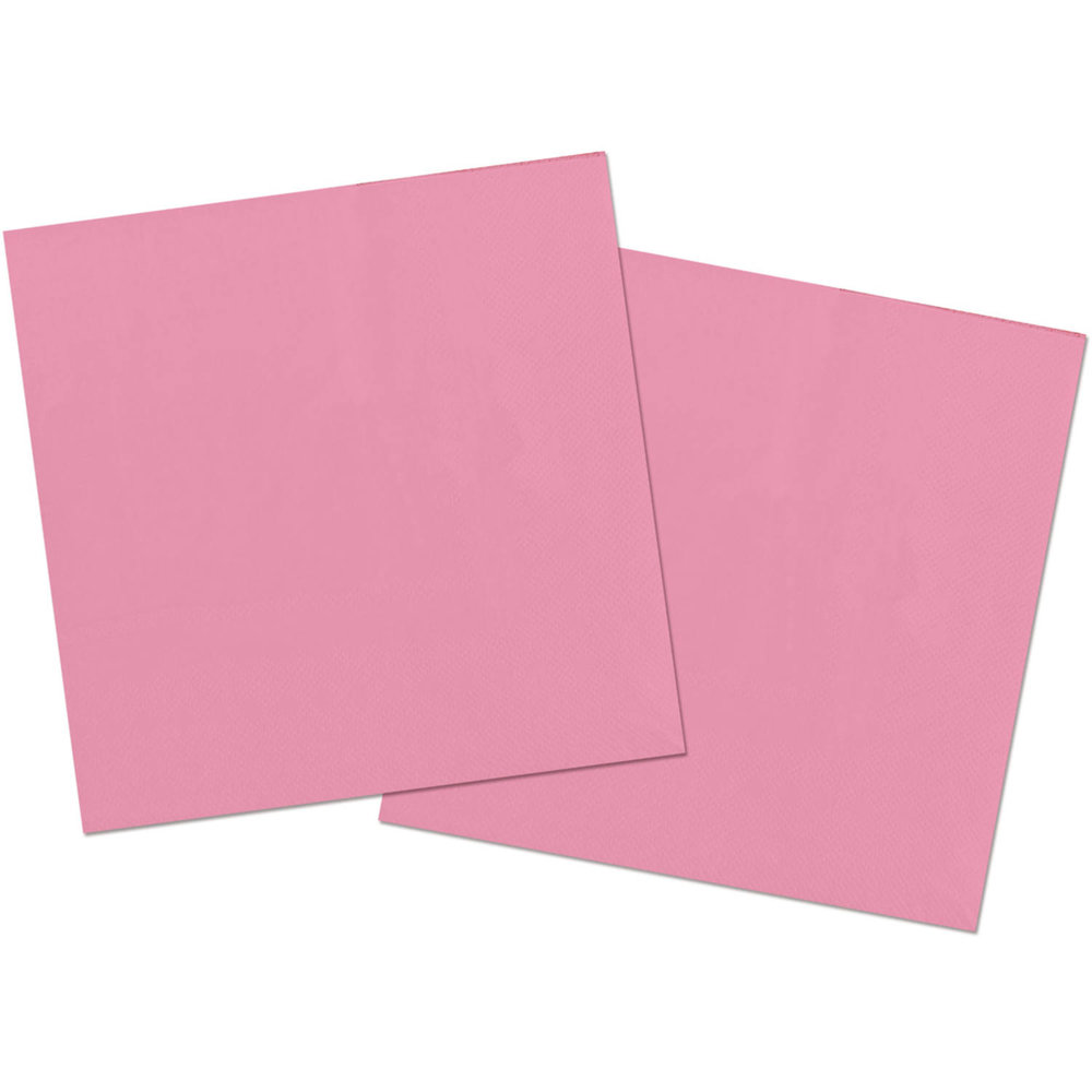 Serviette rose clair 33 x 33 cm | 20 pièces