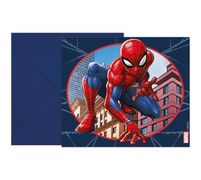 Procos Party Spiderman uitnodigingen Crime Fighter | 6 stuks Procos Party Spiderman uitnodigingen Crime Fighter | 6 stuks