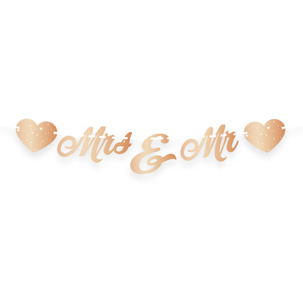 Folat Mr & Mrs rose gold letter garland | per piece