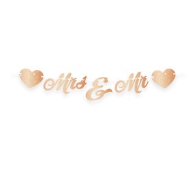 Folat Guirlande de lettres Mr & Mrs en or rose | à l'unité