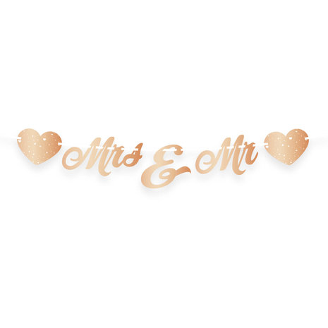 Folat Mr & Mrs rose gold letter garland | per piece