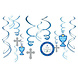 Amscan Communion Swirls Blue | 12 pieces