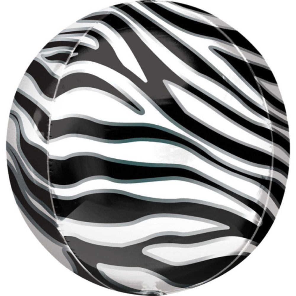 Amscan Orbz balloon zebra print | 38 cm