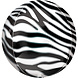 Amscan Orbz balloon zebra print | 38 cm