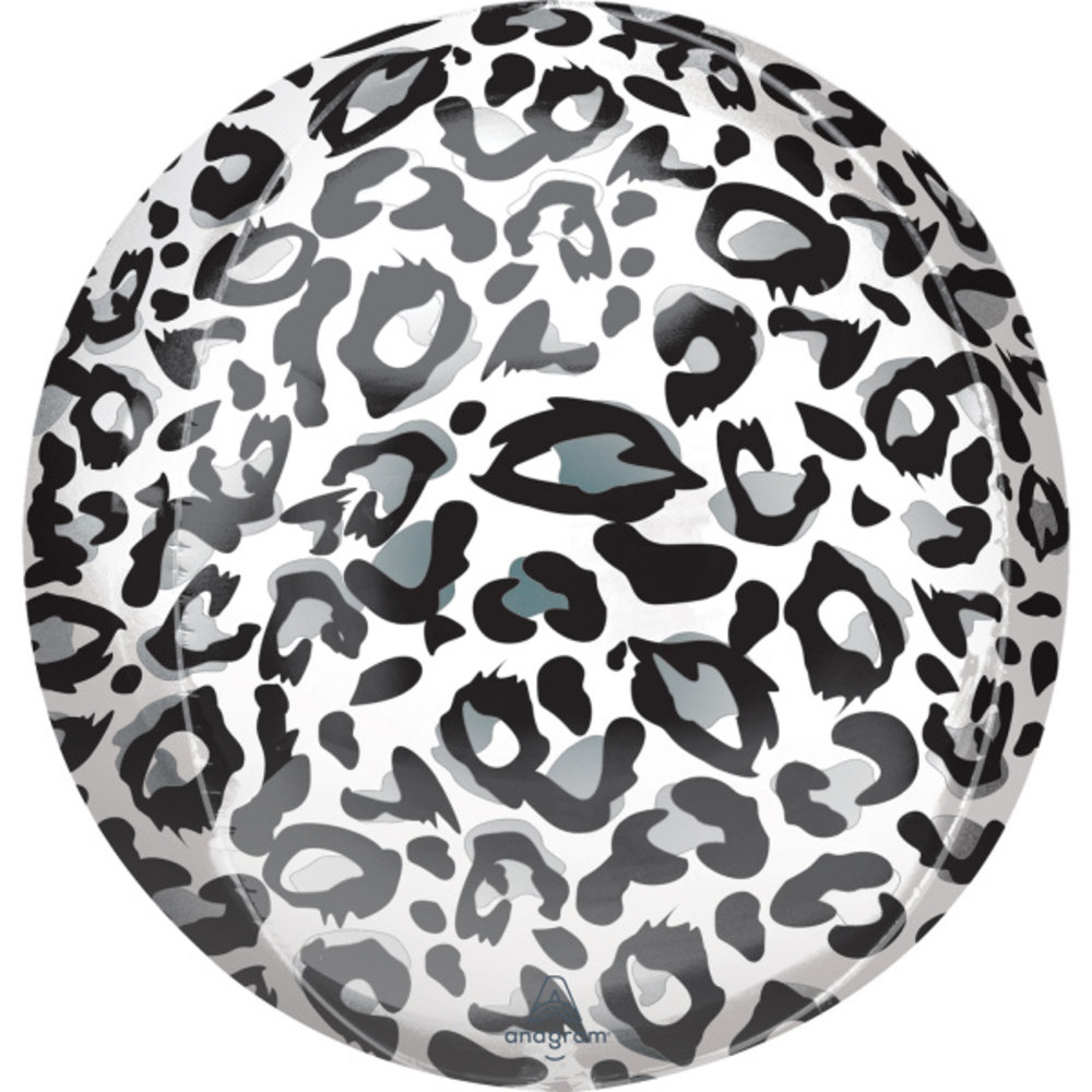 Amscan Ballon Orbz imprimé léopard blanc | 38 cm