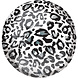 Amscan Orbz Ballon, weiß, Leopardenmuster | 38 cm