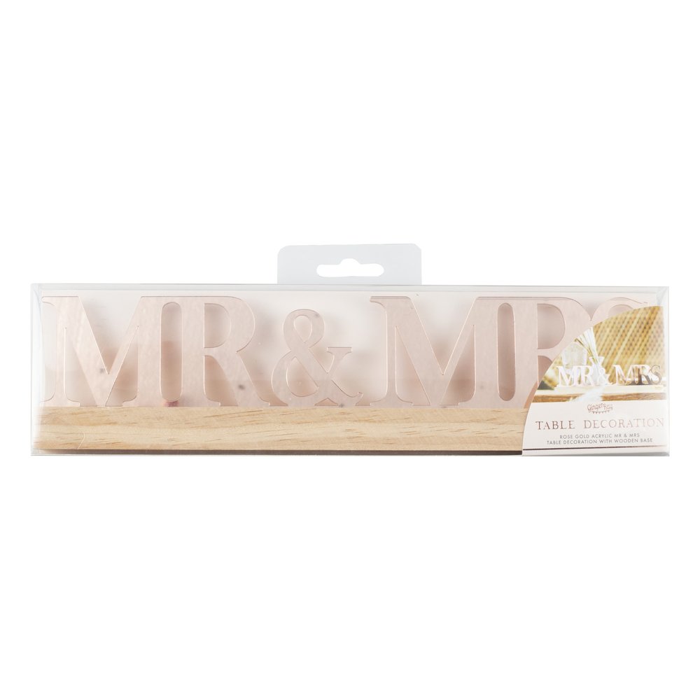 Ginger Ray Mr and Mrs tafeldecoratie Rosé goud | 30x7,5cm Ginger Ray Mr and Mrs tafeldecoratie Rosé goud | 30x7,5cm