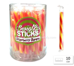 Felko Swigle sticks aardbei - banaan 10 gr. | 50 stuks in silo Felko Swigle sticks aardbei - banaan 10 gr. | 50 stuks in silo