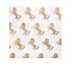 Boland Unicorn Gold Napkins 33x33cm | 20 pieces