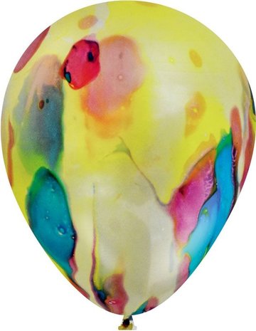 WeFiesta Marmer ballonnen multi kleuren 30cm | 15 stuks WeFiesta Marmer ballonnen multi kleuren 30cm | 15 stuks