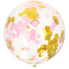 Folat Konfetti-Ballon XL, gold und pink, 61 cm | pro Stück Folat Konfetti-Ballon XL, gold und pink, 61 cm | pro Stück
