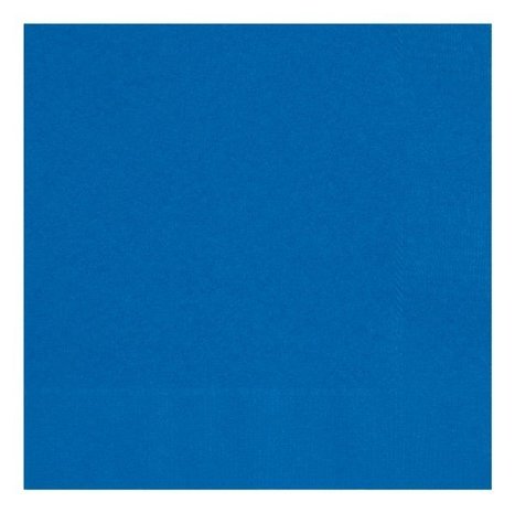 Unique Party Serviettes bleues 33x33cm | 50 pièces