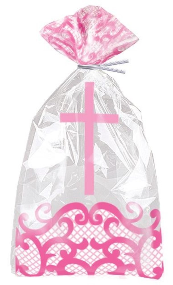 Unique Party Sachets roses pour communion 28x12cm | 20 pièces