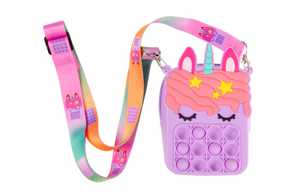 LG Imports Unicorn Pop It Bag 13x9x4cm | per piece