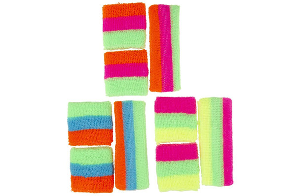 LG Imports Neon Sweatbands Multicolors | set of 3