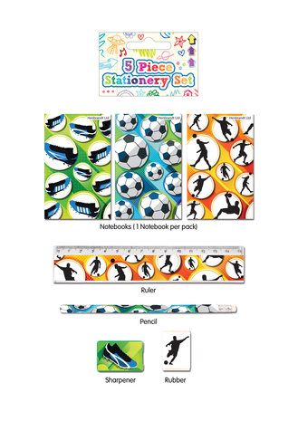 Henbrandt Voetbal Schrijfset 5-delig | per stuk Henbrandt Voetbal Schrijfset 5-delig | per stuk