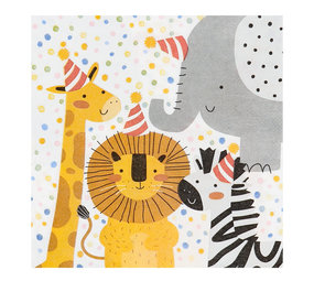 Boland Safari-Servietten für Kinder, 33 x 33 cm | 20 Stück