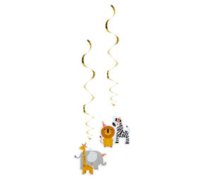 Boland Safari Kids Hangdecoratie Swirls 85cm | 2 stuks Boland Safari Kids Hangdecoratie Swirls 85cm | 2 stuks
