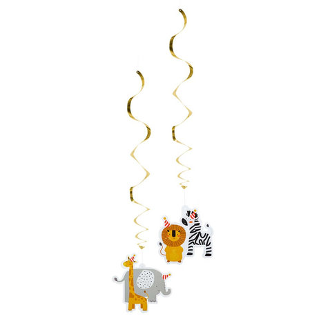 Boland Safari Kids Hangdecoratie Swirls 85cm | 2 stuks