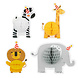 Boland Honeycomb tafeldecoratie Safari Kids | set van 4 stuks Boland Honeycomb tafeldecoratie Safari Kids | set van 4 stuks