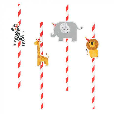 Boland Safari Kids Straws 20cm | 6 pieces