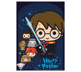 Amscan Harry Potter Cartoon traktatiezakjes | per 8 stuks Amscan Harry Potter Cartoon traktatiezakjes | per 8 stuks