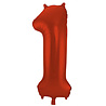 Folat Folienballon Nummer 1, Rot Metallic Matt | 86 cm Folat Folienballon Nummer 1, Rot Metallic Matt | 86 cm