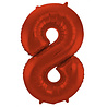 Folat Folienballon Nummer 8, Rot Metallic Matt | 86 cm Folat Folienballon Nummer 8, Rot Metallic Matt | 86 cm