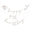 Ginger Ray Magic Mermaid Letterslinger Happy Birthday met Leeftijd 2x2mtr | per set Ginger Ray Magic Mermaid Letterslinger Happy Birthday met Leeftijd 2x2mtr | per set