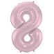 Folat Folienballon Nummer 8, mattes Pastellrosa | 86 cm