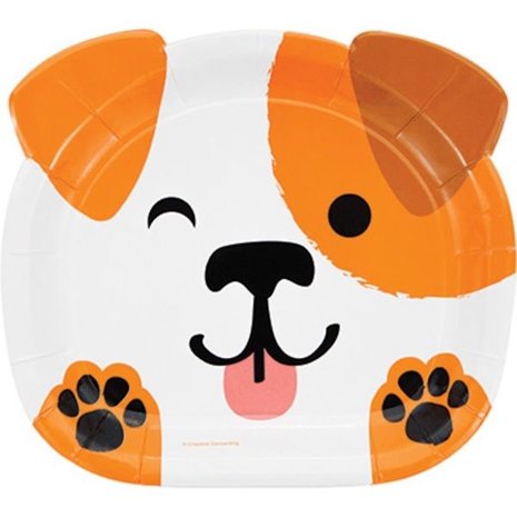 Creative Converting Assiettes en forme de chien pour fête, 23 cm | 8 pièces