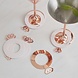 Ginger Ray Getränkemarkierer-Ring aus Roségold | 10 Stück